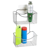 Suporte Porta Shampoo para Banheiro Aço Cromado Fixação Adesiva Utimil